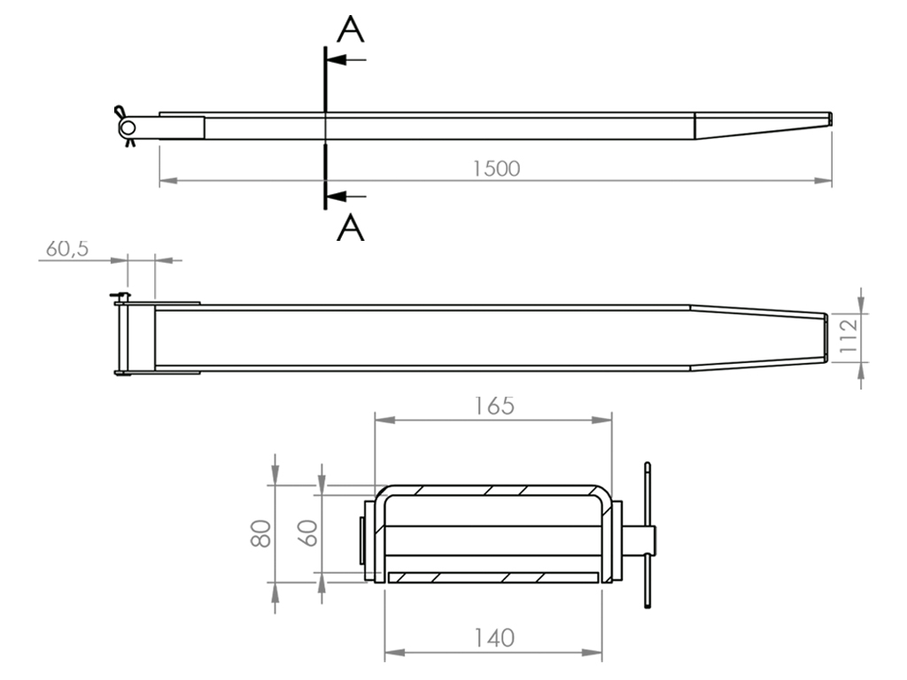 Dimensões Empilhadeira